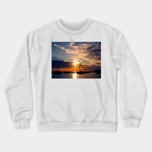 Sailing Boats at Sunset Crewneck Sweatshirt